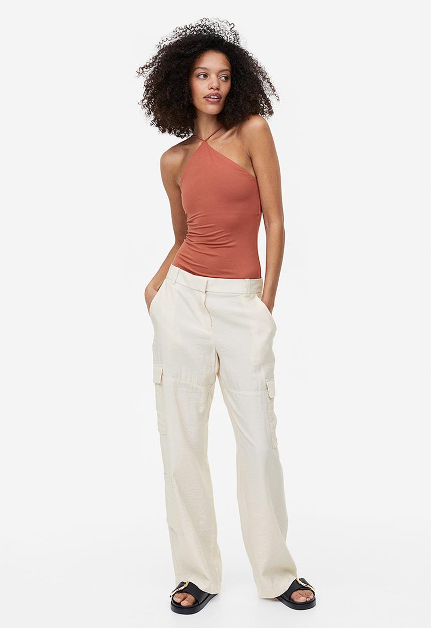 H&M - Cargo trousers - light beige