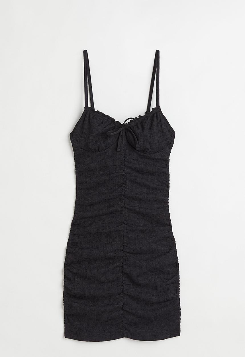 H&M - Draped dress - black