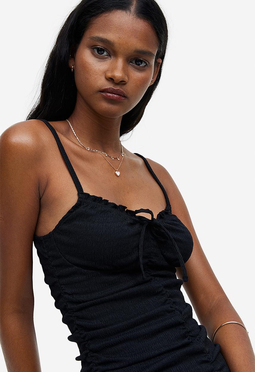 H&M - Draped dress - black