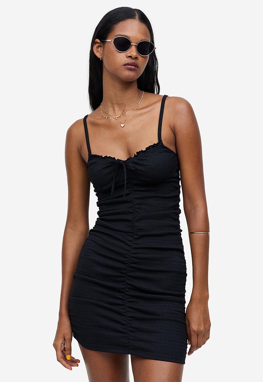 H&M - Draped dress - black