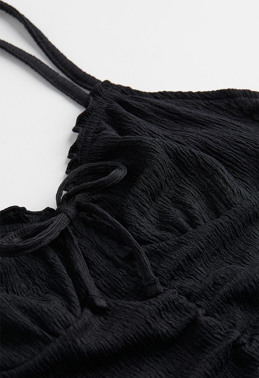 H&M - Draped dress - black