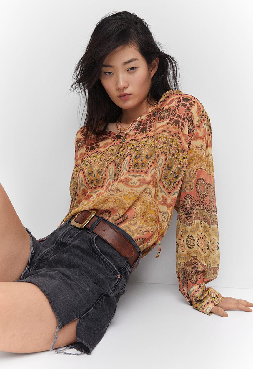 MANGO - Blouse oli - medium yellow