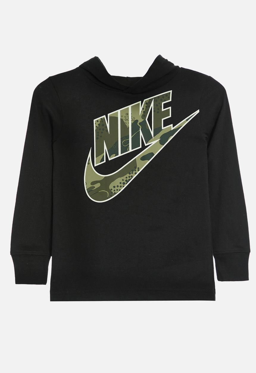 Nike - Nike camo futura long sleeve tee - black