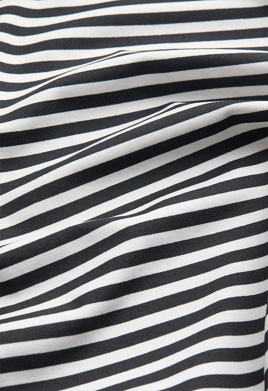 H&M - Off-the-shoulder top - black & white striped
