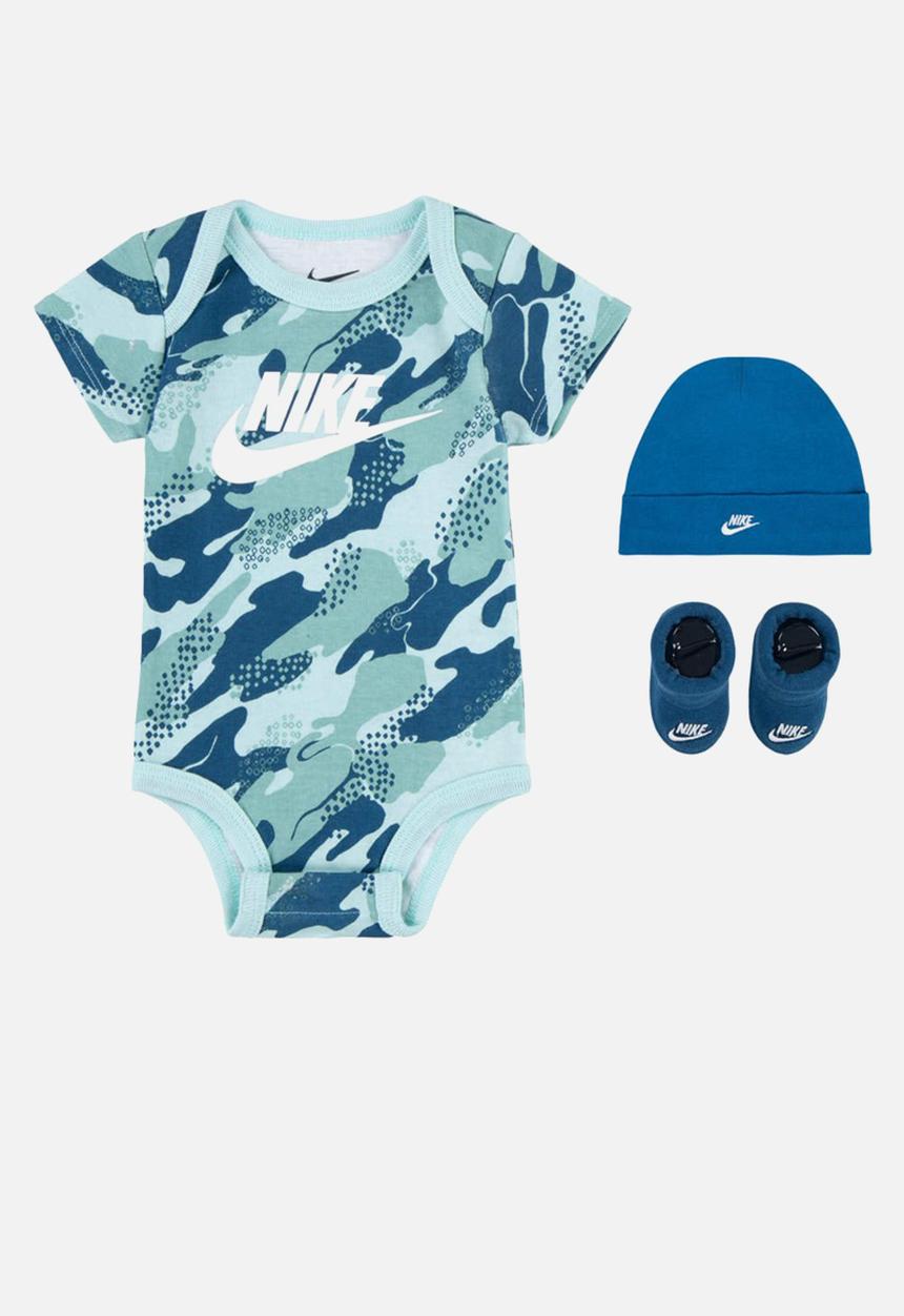 Nike - Nike club seasonal camo bodysuit 3-piece set - mid blue
