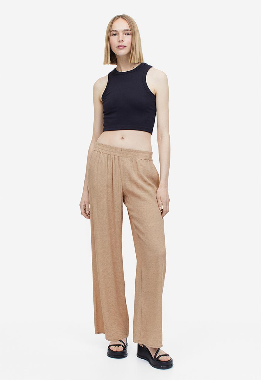 H&M - Crêpe pull-on trousers - beige