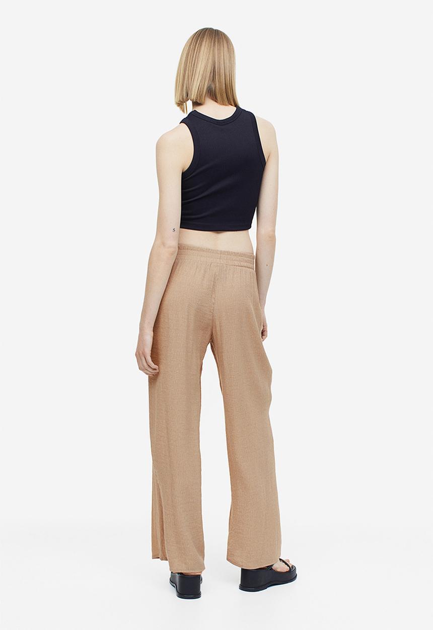 H&M - Crêpe pull-on trousers - beige