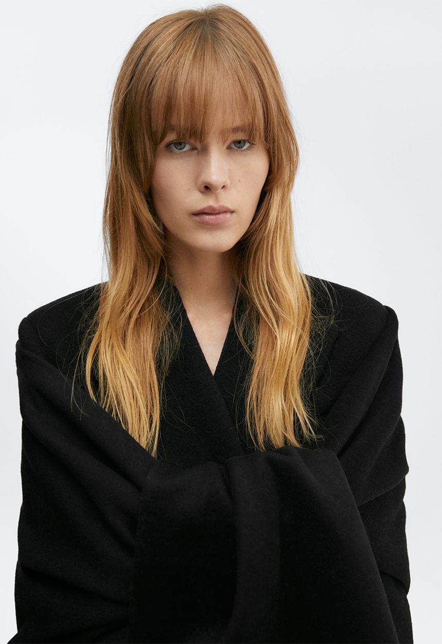 MANGO - Coat paraiso - black