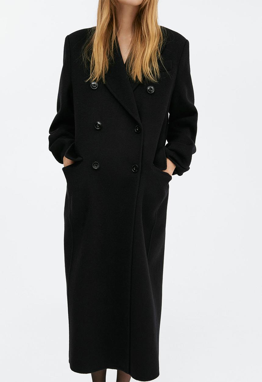 MANGO - Coat paraiso - black