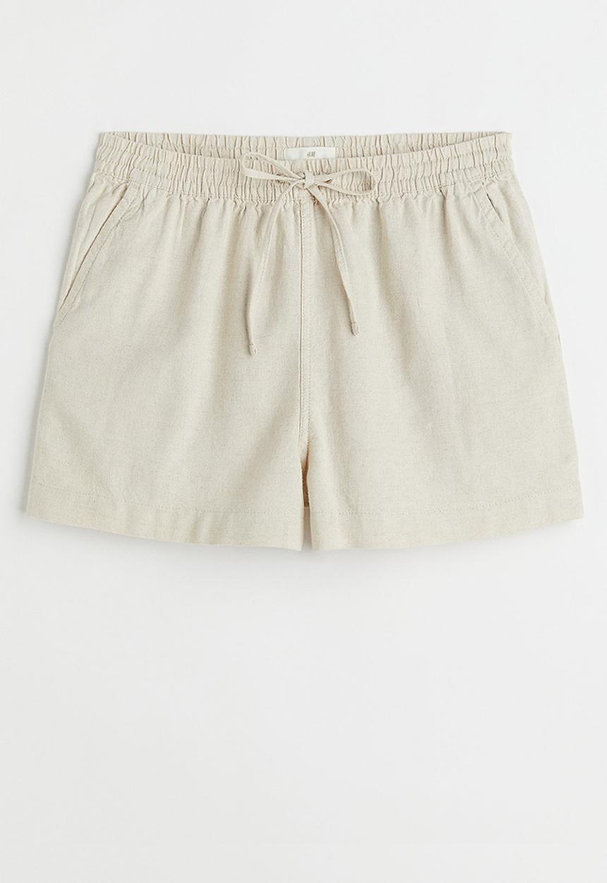 H&M - Linen-blend shorts - natural white