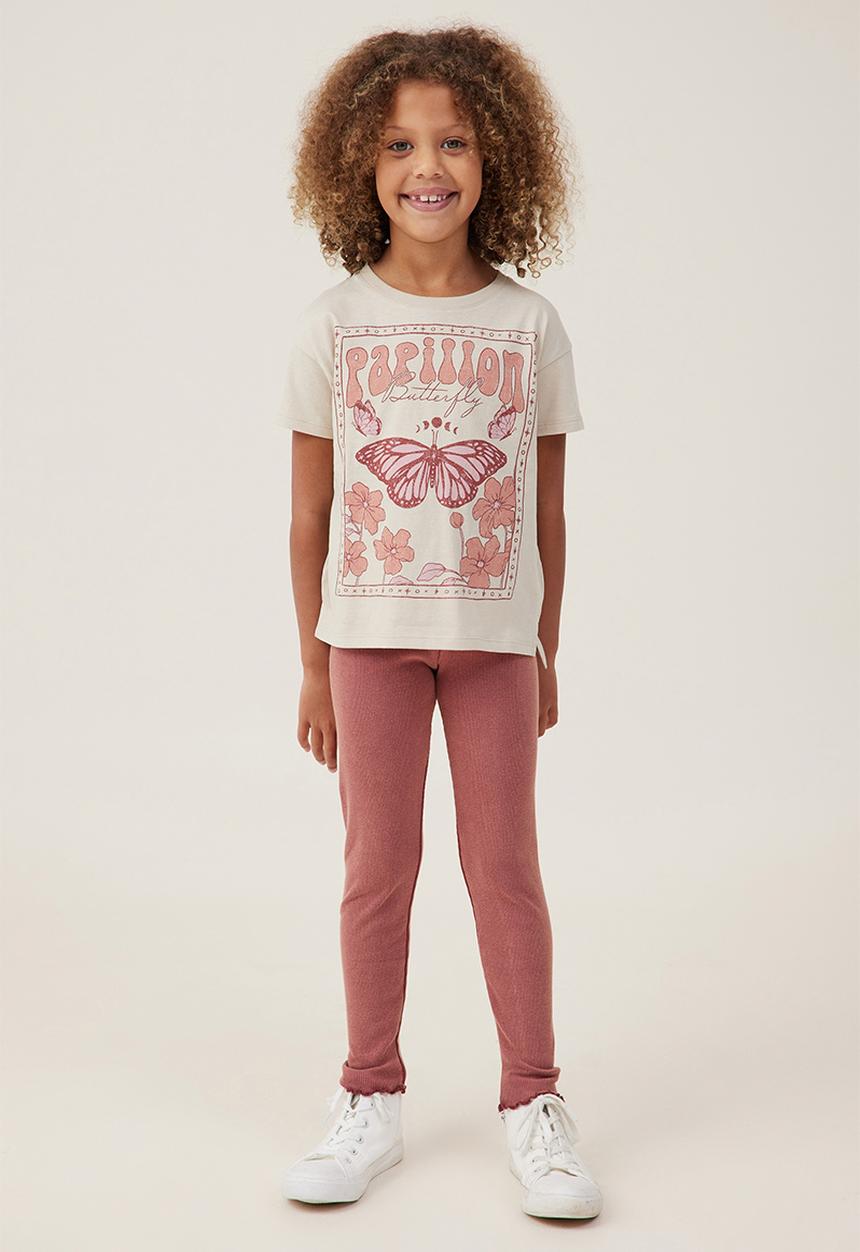 Cotton On - Poppy short sleeve print tee - rainy day/papillon butterfly