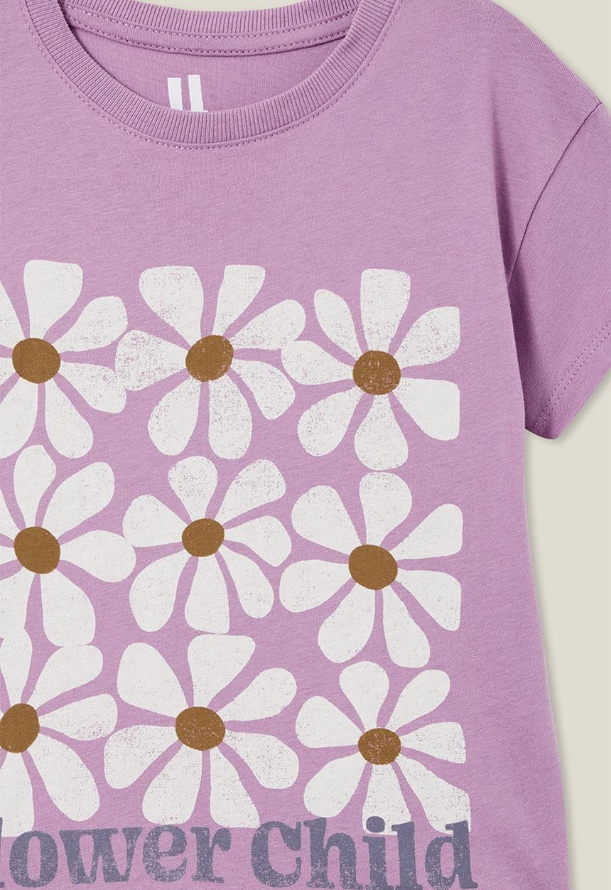 Cotton On - Poppy short sleeve print tee - lavender dreams/flower child