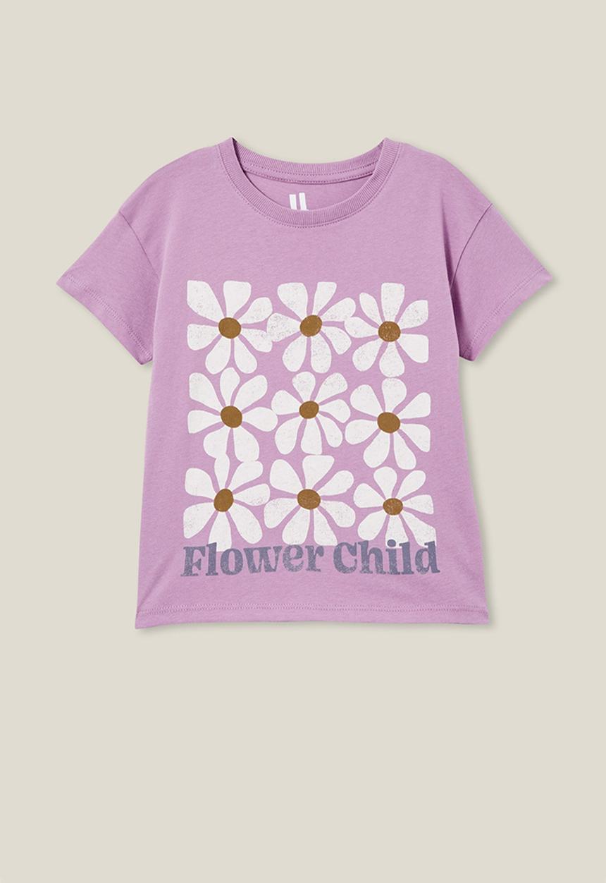 Cotton On - Poppy short sleeve print tee - lavender dreams/flower child