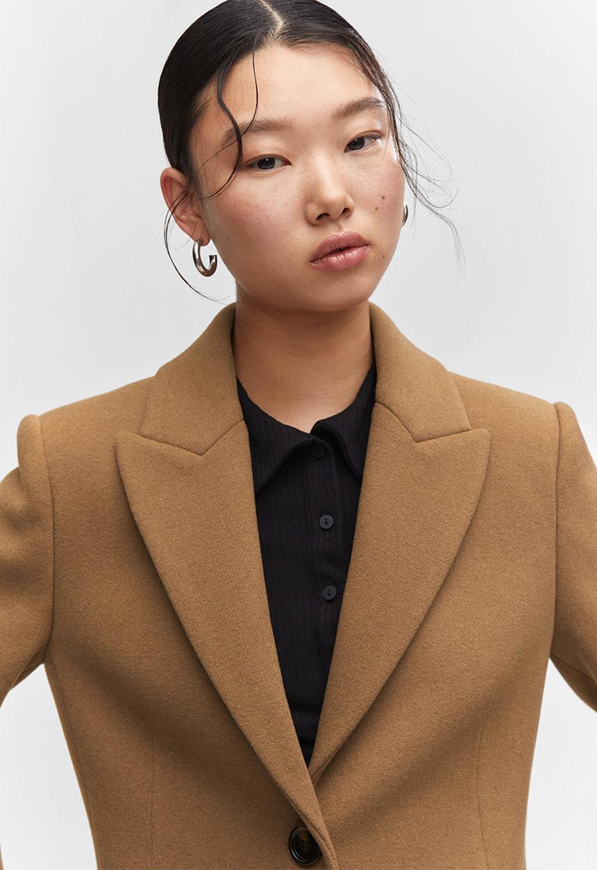 MANGO - Coat khalo - medium brown
