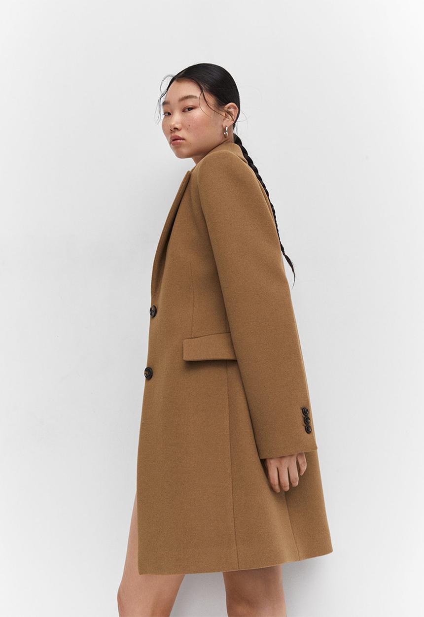 MANGO - Coat khalo - medium brown