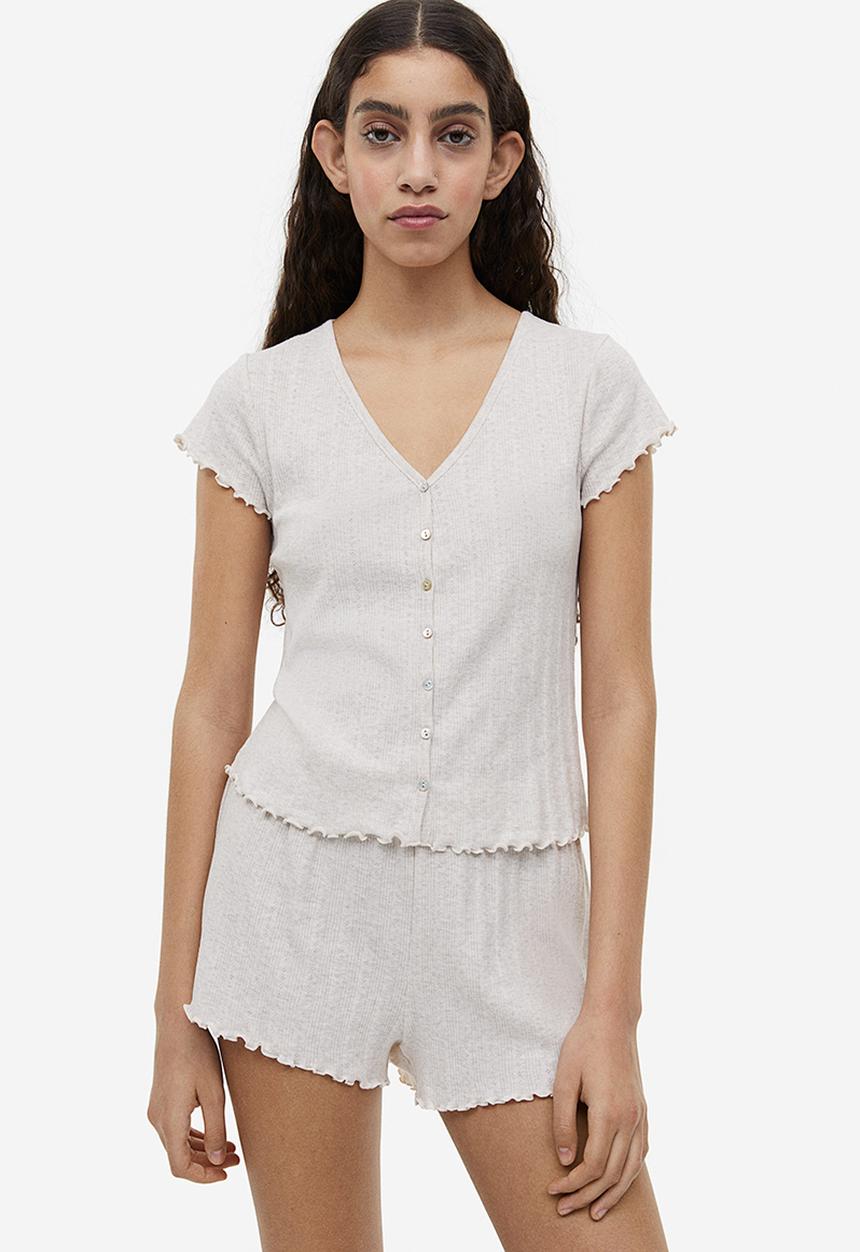 H&M - Pointelle pyjamas - beige