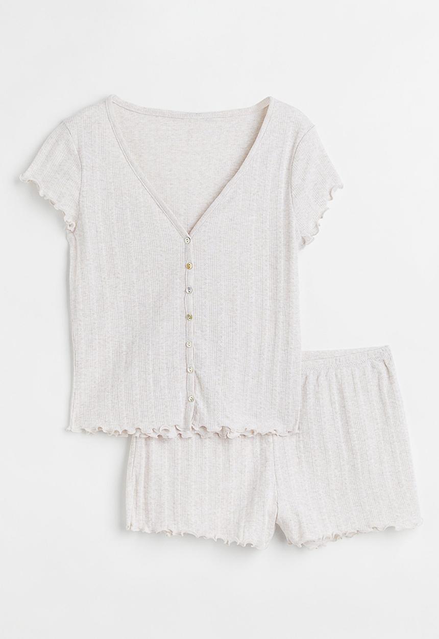 H&M - Pointelle pyjamas - beige