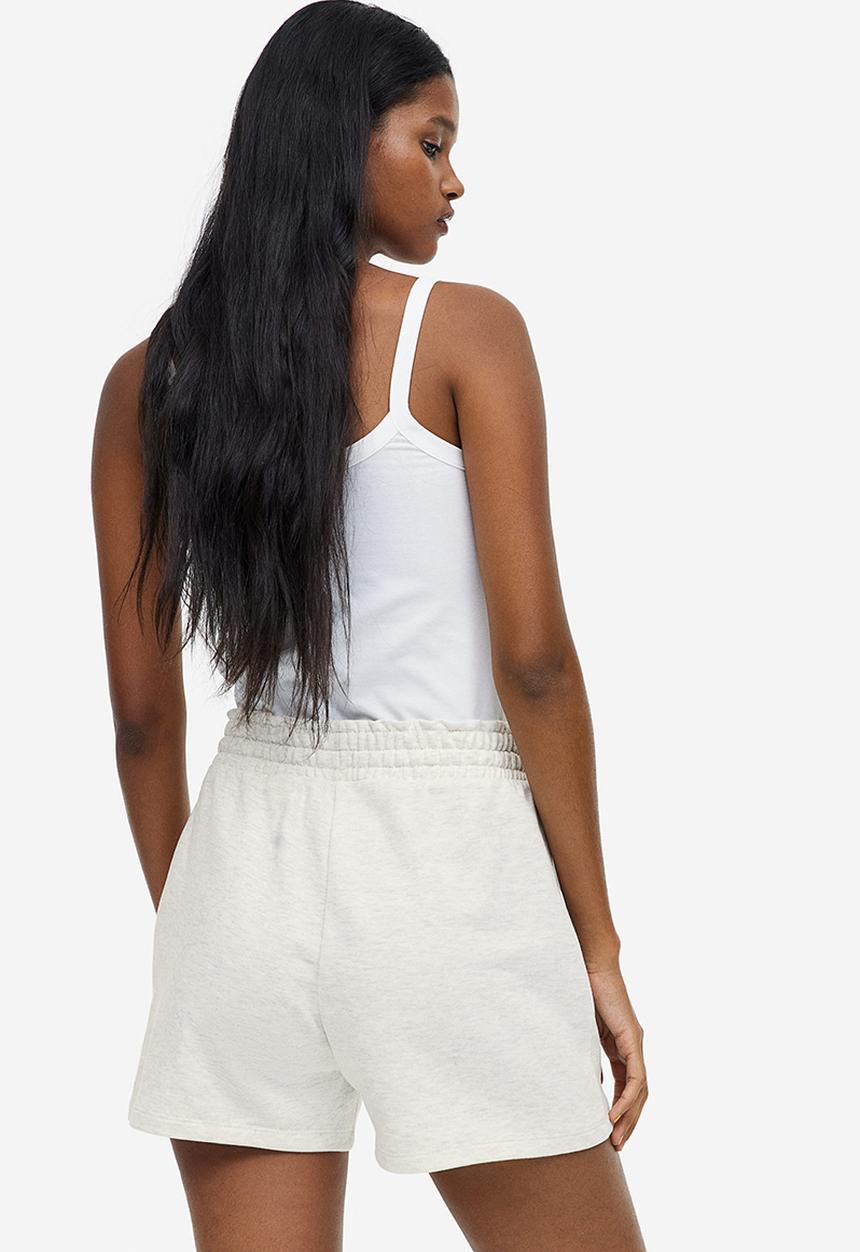 H&M - Paper bag sweatshirt shorts - grey