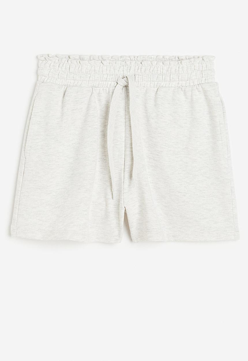 H&M - Paper bag sweatshirt shorts - grey
