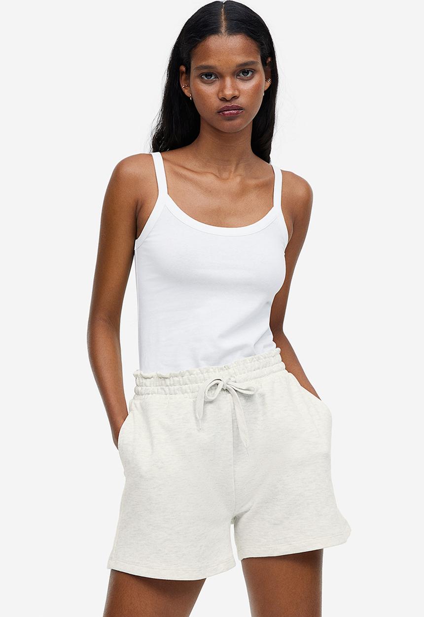 H&M - Paper bag sweatshirt shorts - grey