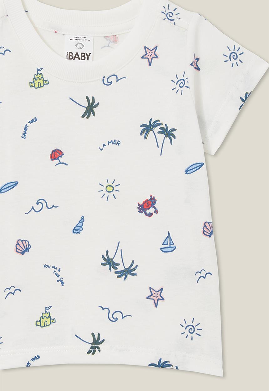 Cotton On - Jamie short sleeve tee - vanilla/beach time