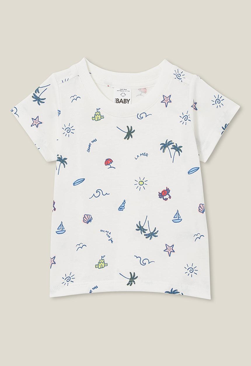 Cotton On - Jamie short sleeve tee - vanilla/beach time