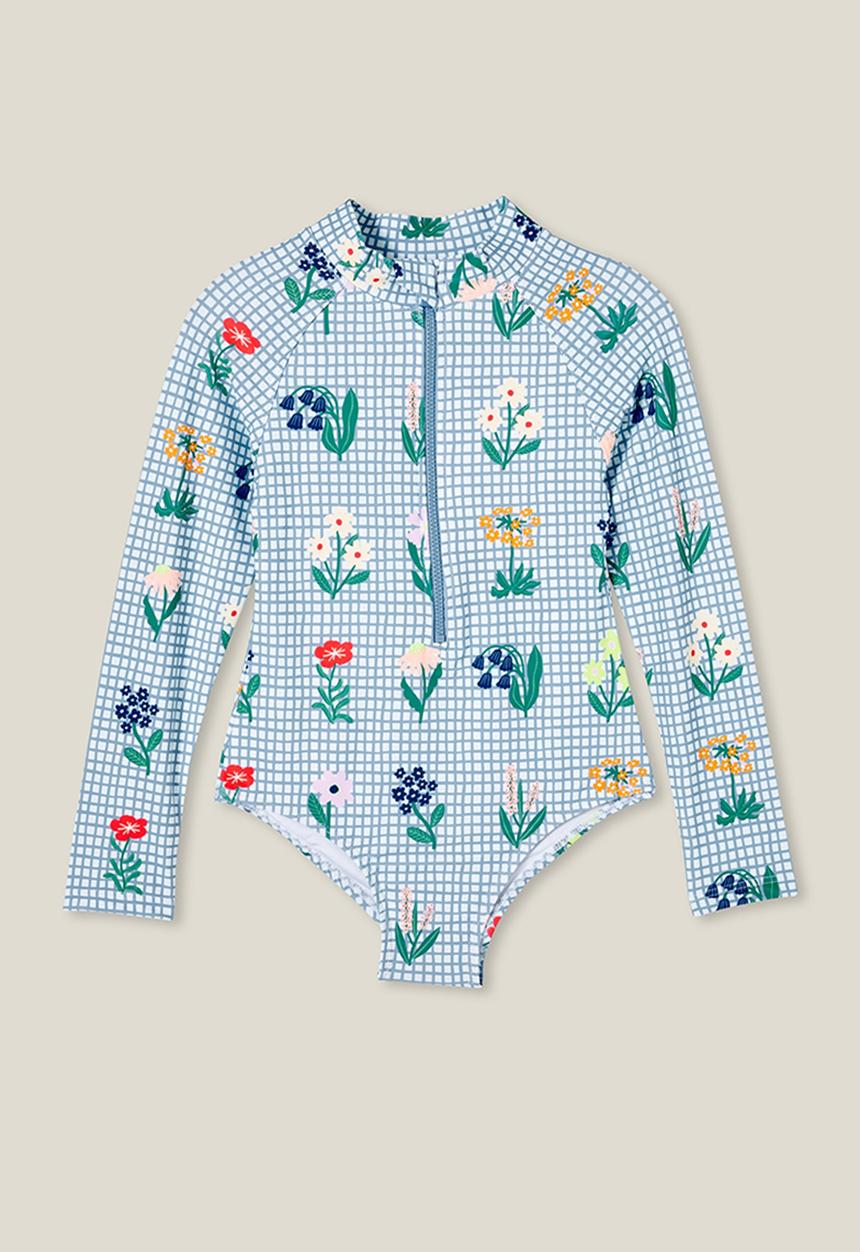 Cotton On - Lydia one piece - vanilla/grid floral