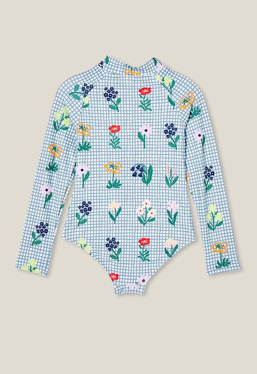 Cotton On - Lydia one piece - vanilla/grid floral
