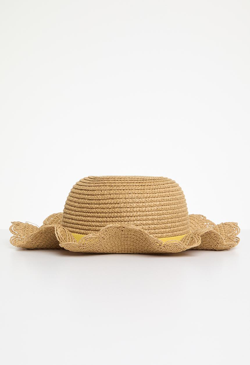 Pop Candy - Straw hat - brown & yellow