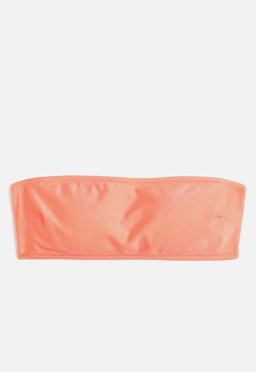 H&M - Padded bandeau bikini top - coral