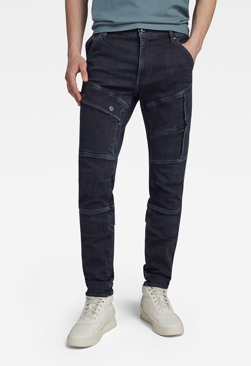 G-STAR - Airblaze 3D Skinny Elto black superstretch - worn in midnight blue od