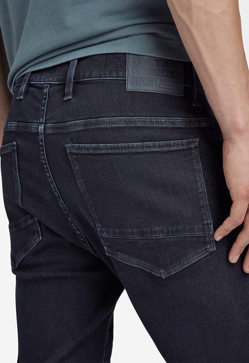G-STAR - Airblaze 3D Skinny Elto black superstretch - worn in midnight blue od