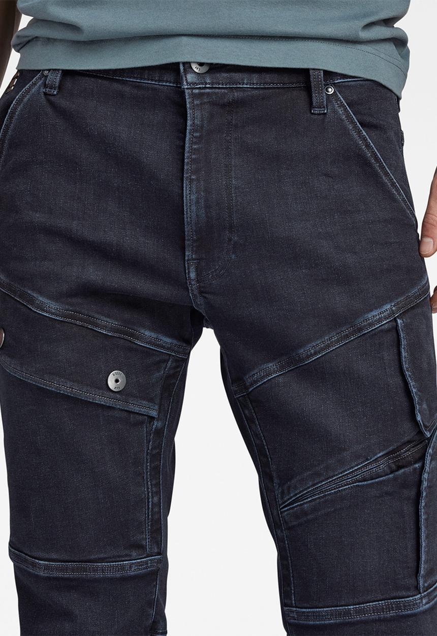 G-STAR - Airblaze 3D Skinny Elto black superstretch - worn in midnight blue od
