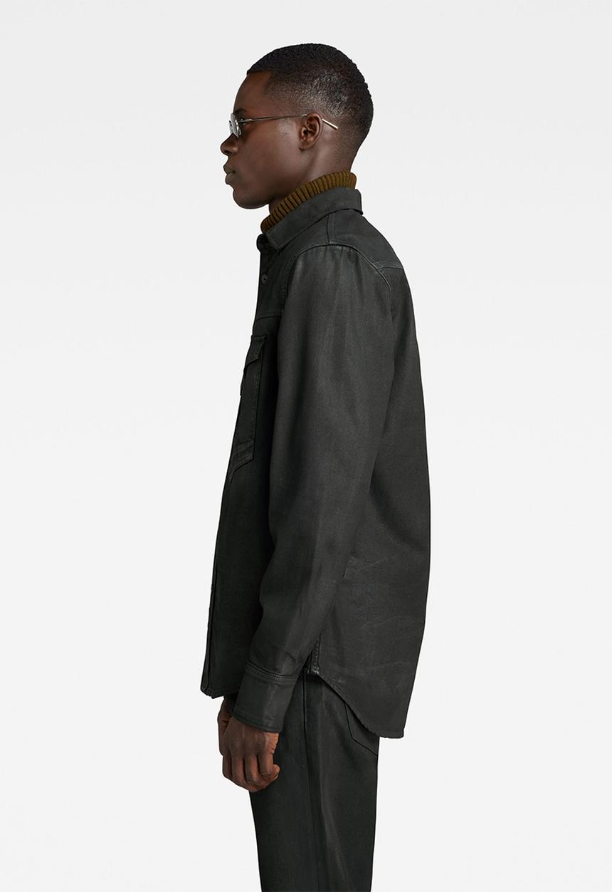 G-STAR - Dakota regular shirt l\s Fantom black denim - magma cobler
