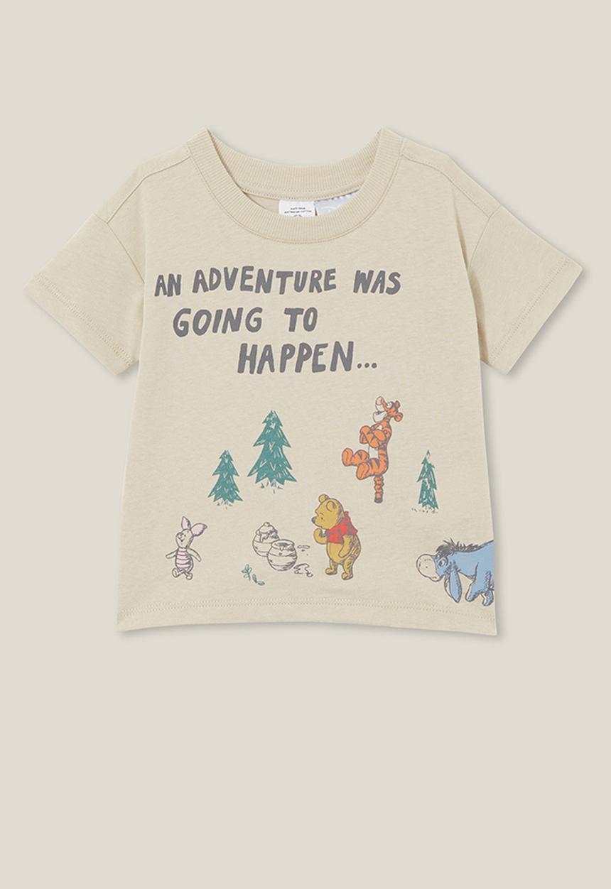 Cotton On - Andie drop shoulder tee lcn - lcn dis rainy day/winnie & friends adventure