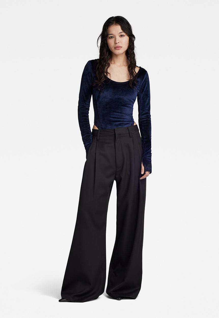 G-STAR - Loose Pleated Holiday Pant wmn -dk black