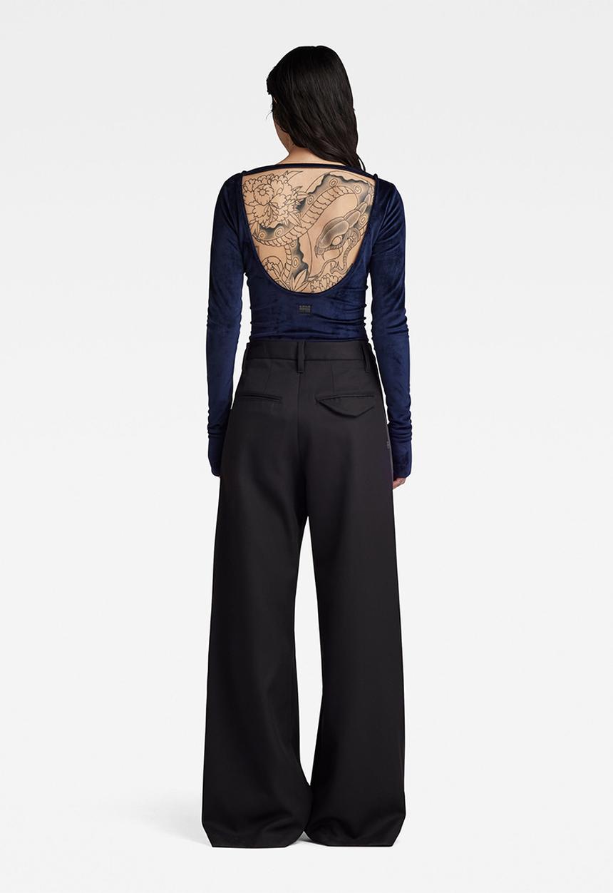 G-STAR - Loose Pleated Holiday Pant wmn -dk black