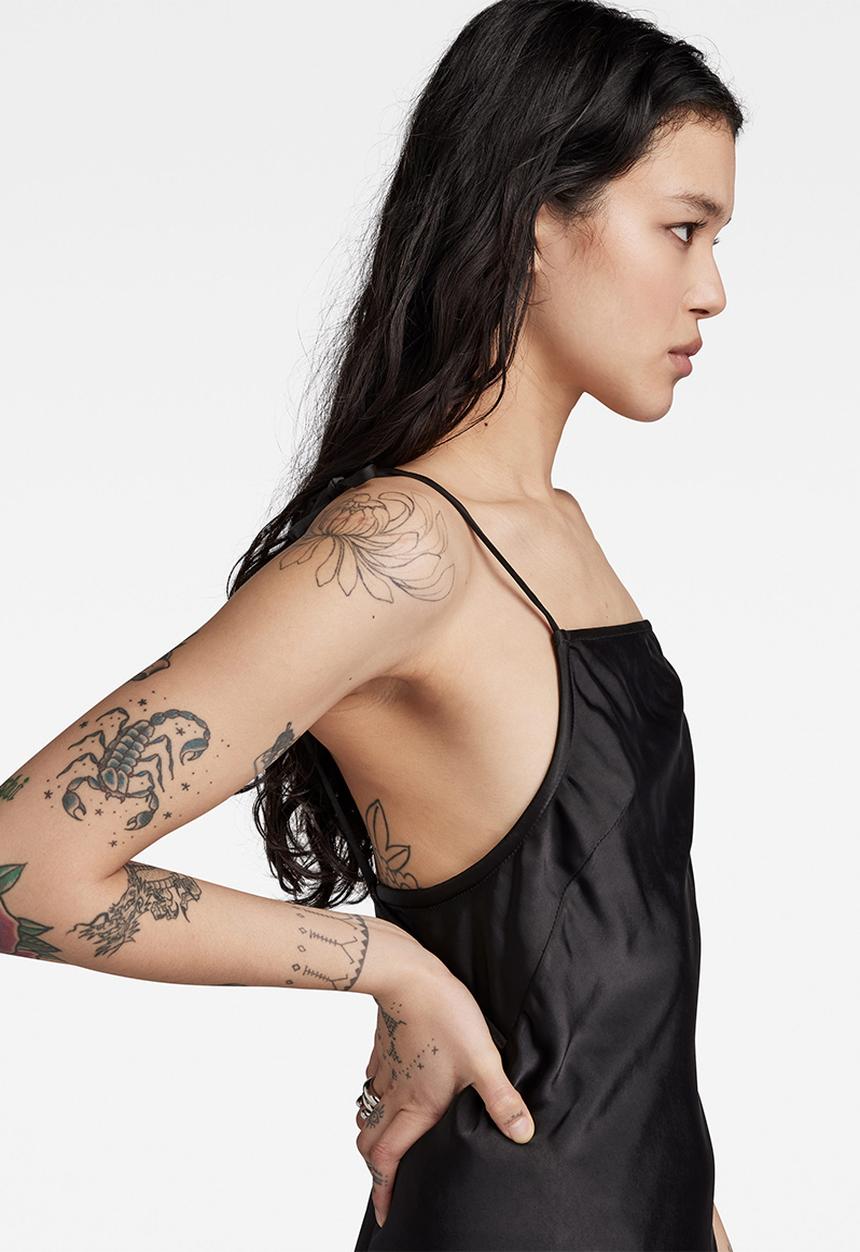 G-STAR - Slip dress s\less wmn - dk black