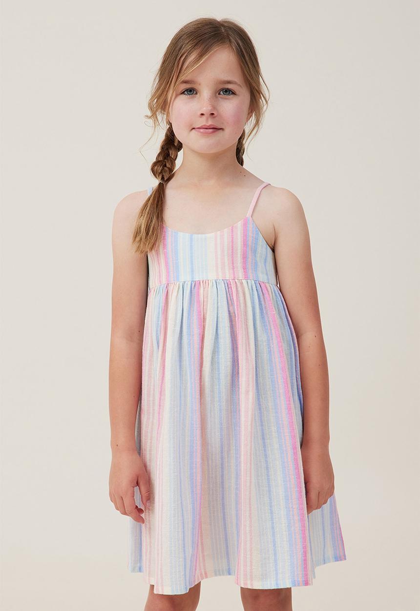 Cotton On - Eloise sleeveless dress - rainbow stripe
