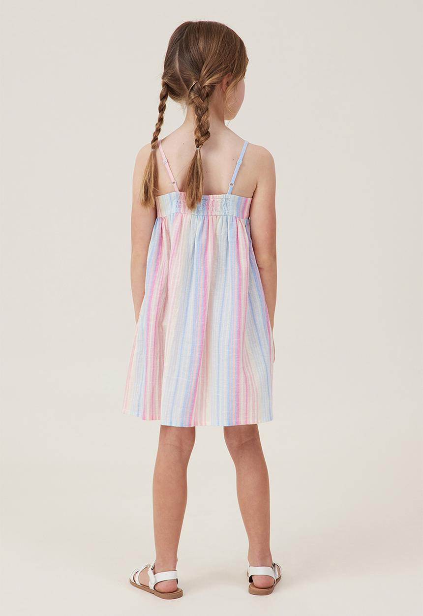Cotton On - Eloise sleeveless dress - rainbow stripe
