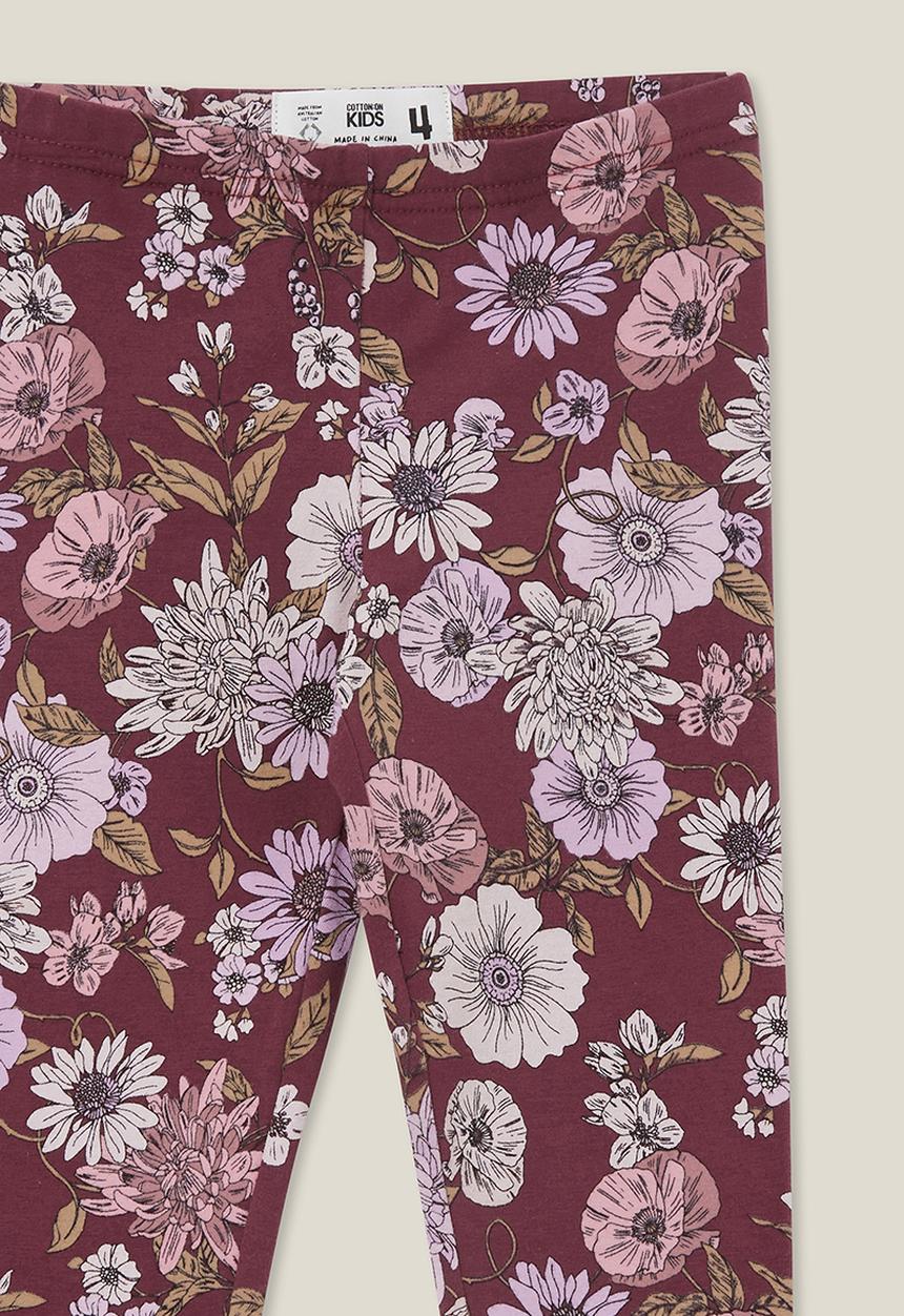 Cotton On - Huggie tights - annie floral/crushed berry