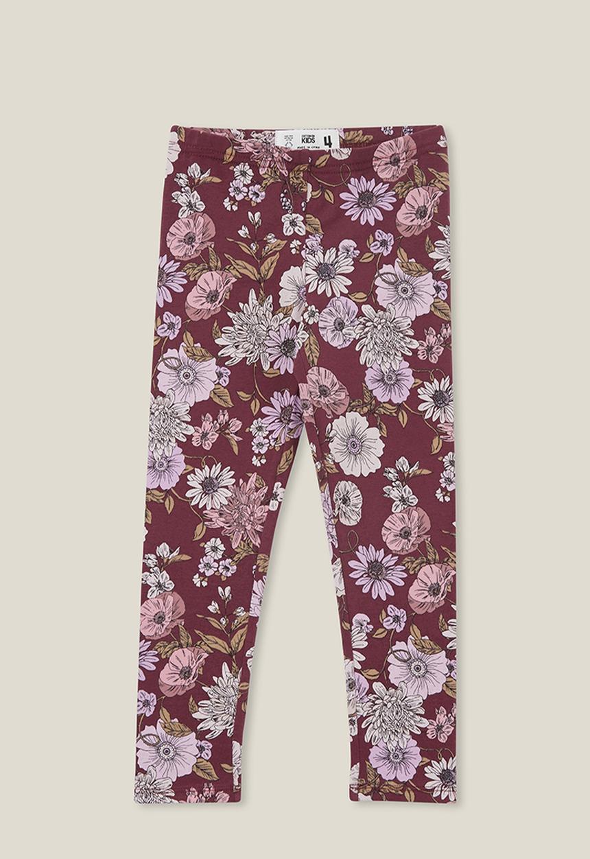 Cotton On - Huggie tights - annie floral/crushed berry