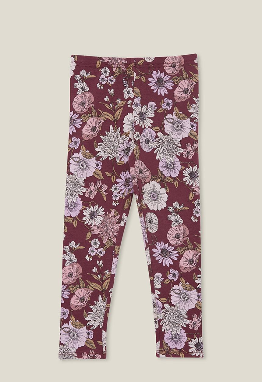 Cotton On - Huggie tights - annie floral/crushed berry
