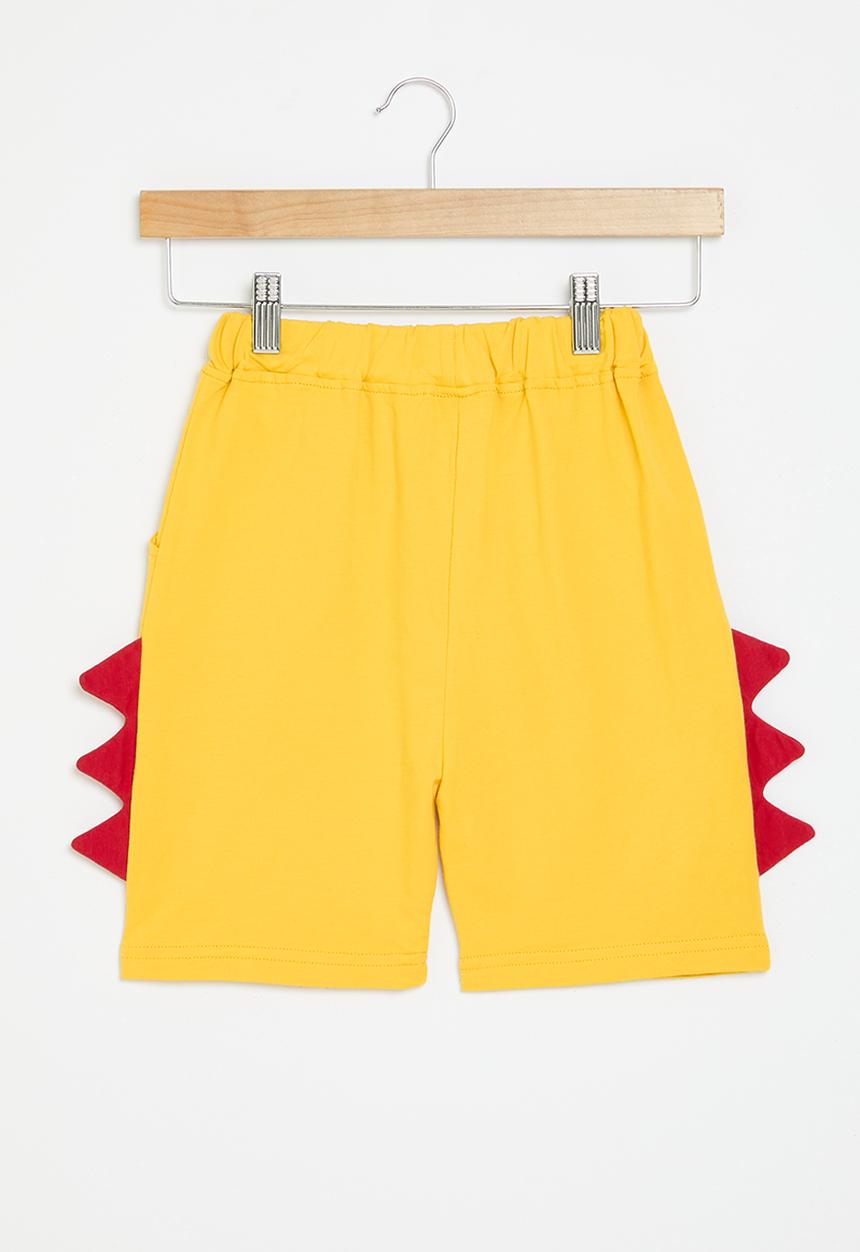 Pop Candy - Dino shorts - yellow & red