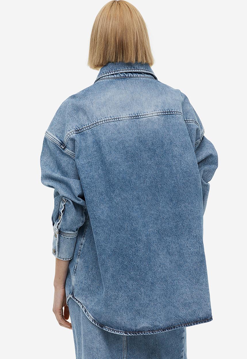 H&M - Oversized denim shirt - blue