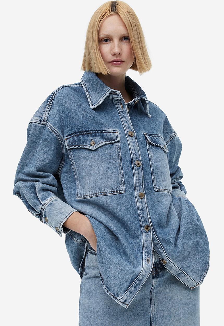 H&M - Oversized denim shirt - blue