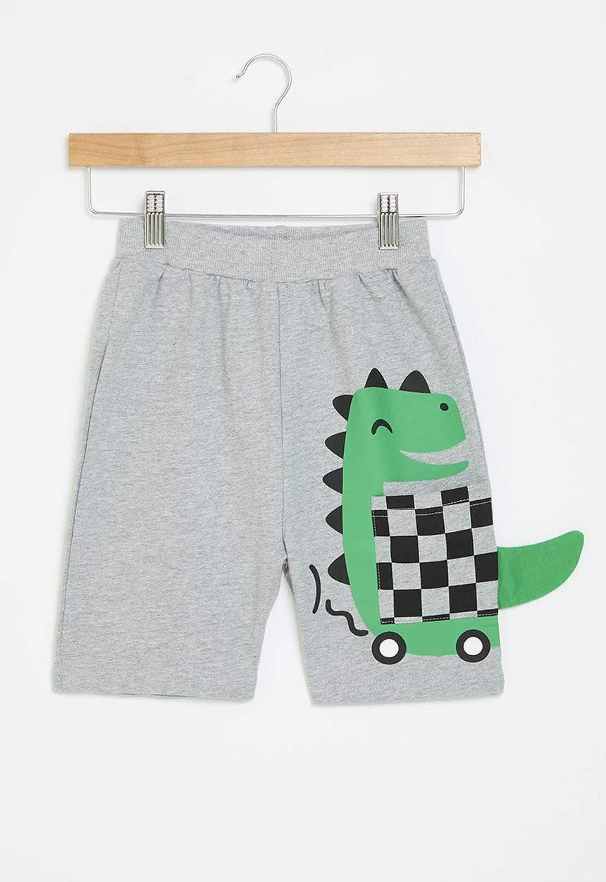 Pop Candy - Printed shorts - grey & green