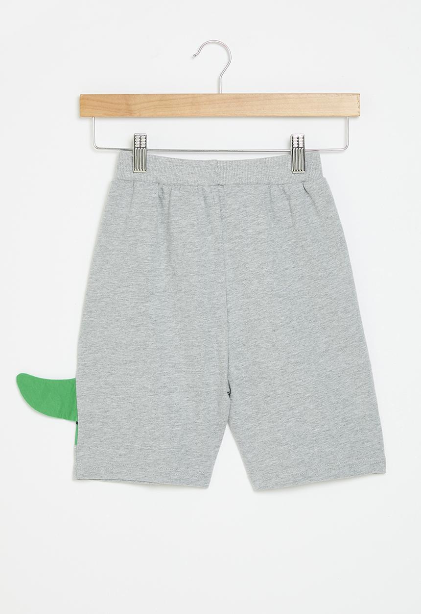 Pop Candy - Printed shorts - grey & green