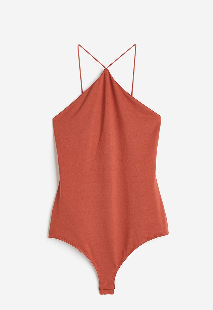 H&M - Jersey thong body - brick red 