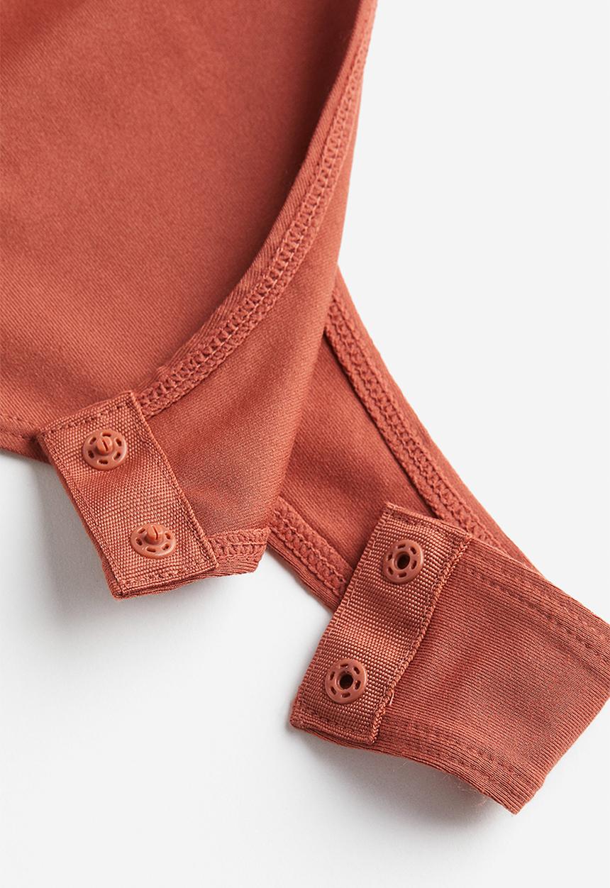 H&M - Jersey thong body - brick red 